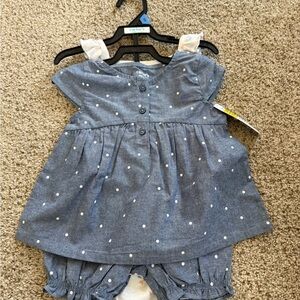 Carter's Chambray Dress with White Dots
